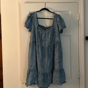 Terra and Sky denim dress. Size 0x. Never worn before. Smoke free home.